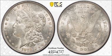 1878 7TF $1 Reverse of 1878 MS62