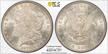 1878 7TF $1 Reverse of 1879 MS63