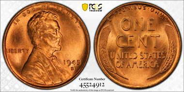 1945-S 1C MS66RD