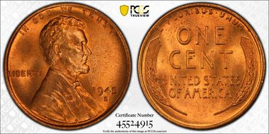 1945-S 1C MS66RD