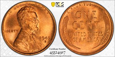 1945-S 1C MS66RD