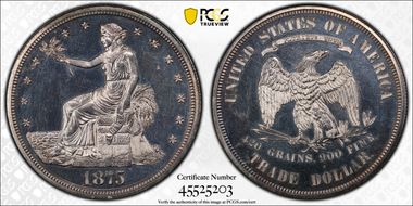 1875 T$1 PR62CAM