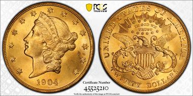 1904 $20 MS65