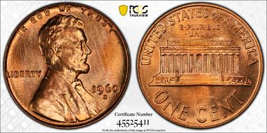 1960-D 1C Small Date MS67+ RD