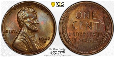 1942-S 1C MS62BN