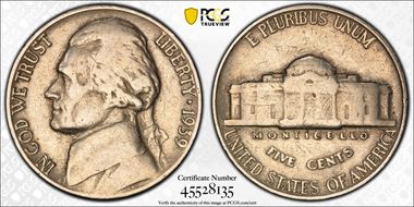 1939 5C Doubled Monticello VF20