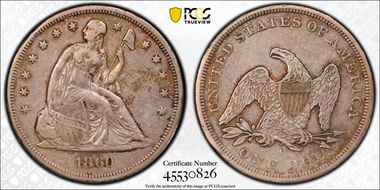 1860-O $1 VF35