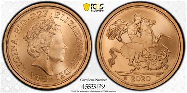 2020 Sov Brexit Privy Struck on the Day MS70