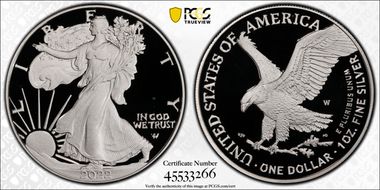 2022-W  $1 Silver Eagle Congratulations Set First Strike PR69DCAM
