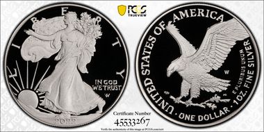 2022-W  $1 Silver Eagle Congratulations Set First Strike PR70DCAM