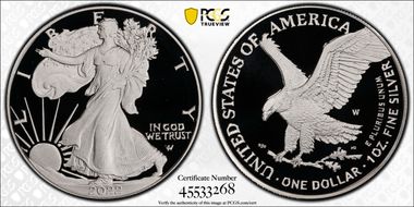 2022-W  $1 Silver Eagle Congratulations Set First Strike PR70DCAM