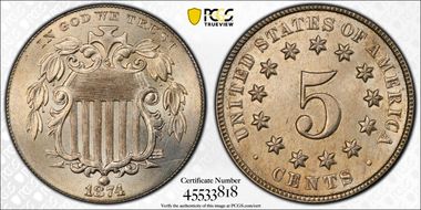 1874 5C MS66