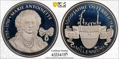 1996 Medal Marie Antoinette Millenium PR68DCAM