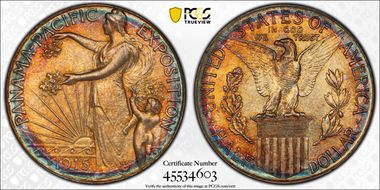 1915-S 50C Panama-Pacific AU58