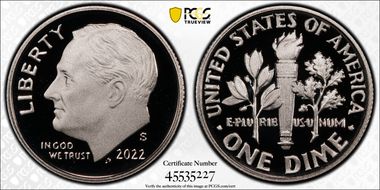 2022-S 10C First Strike PR70DCAM