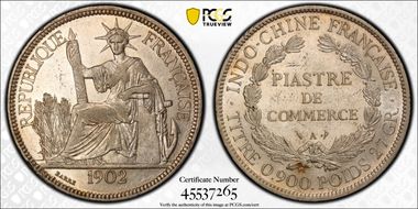 1902-A Piastre Lec-285 AU55