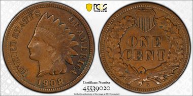 1908-S 1C VF35BN