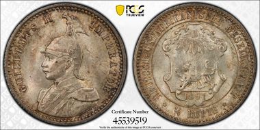 1891 1/4 Rup J-711 MS65