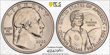 2022-S 25C Dr. Sally Ride First Strike MS66