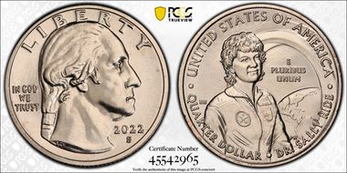 2022-S 25C Dr. Sally Ride First Strike MS66