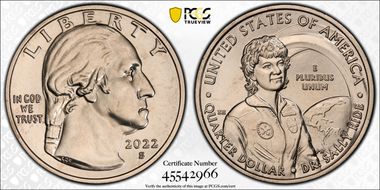 2022-S 25C Dr. Sally Ride First Strike MS66