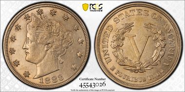 1883 5C No CENTS N1