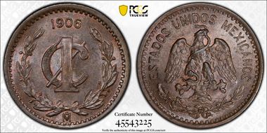 1906-Mo 1C Narrow Date KM-415 MS64BN