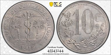 1918 10C Lec-138 with J. Bory MS62