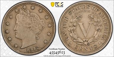 1912-D 5C VF30