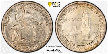 1935-S 50C San Diego MS66