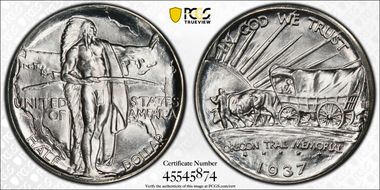 1937-D 50C Oregon MS67+