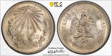 1926-M Peso KM-455  Ag MS67