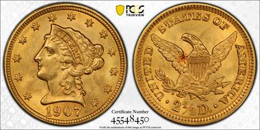 1907 $2.50 MS64