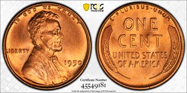 1950 1C MS67RD