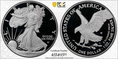 2022-W  $1 Silver Eagle First Strike PR70DCAM