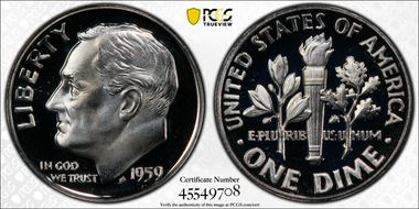1959 10C PR68+ DCAM