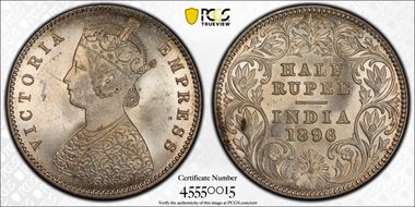 1896-C 1/2 Rup SW-6.224 MS64