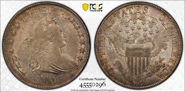 1806 50C Pointed 6, Stem XF40