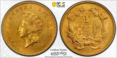 1854 G$1 Type 2 AU55