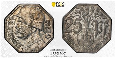 1917 25 Pfg Funck-583.2 Weilburg MS62