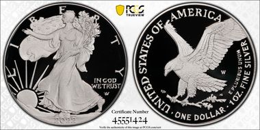 2022-W  $1 Silver Eagle Congratulations Set First Strike PR69DCAM