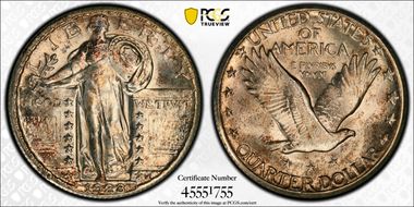 1928-S 25C Inverted MM FS-501 MS65+ 