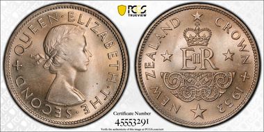 1953 Crown QEII Coronation MS65