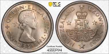 1953 Crown QEII Coronation MS64