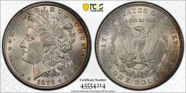 1878 7TF $1 Reverse of 1879 MS62