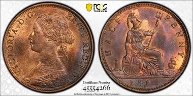 1862 1/2D S-3956 MS64RB