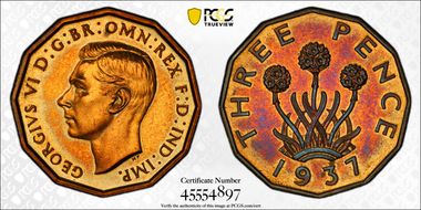 1937 3D S-4112 Nickel-Brass PR64