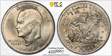 1972 $1 Type 3 MS60