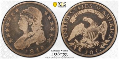 1818/7 50C Large 8 VG8