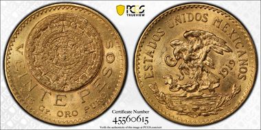 1919 20 Peso KM-478  Au MS64